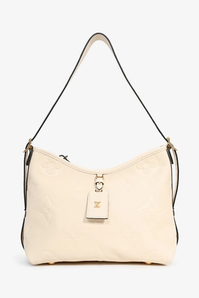 Louis Vuitton 2024 Cream Empreinte Caryall PM Shoulder Bag