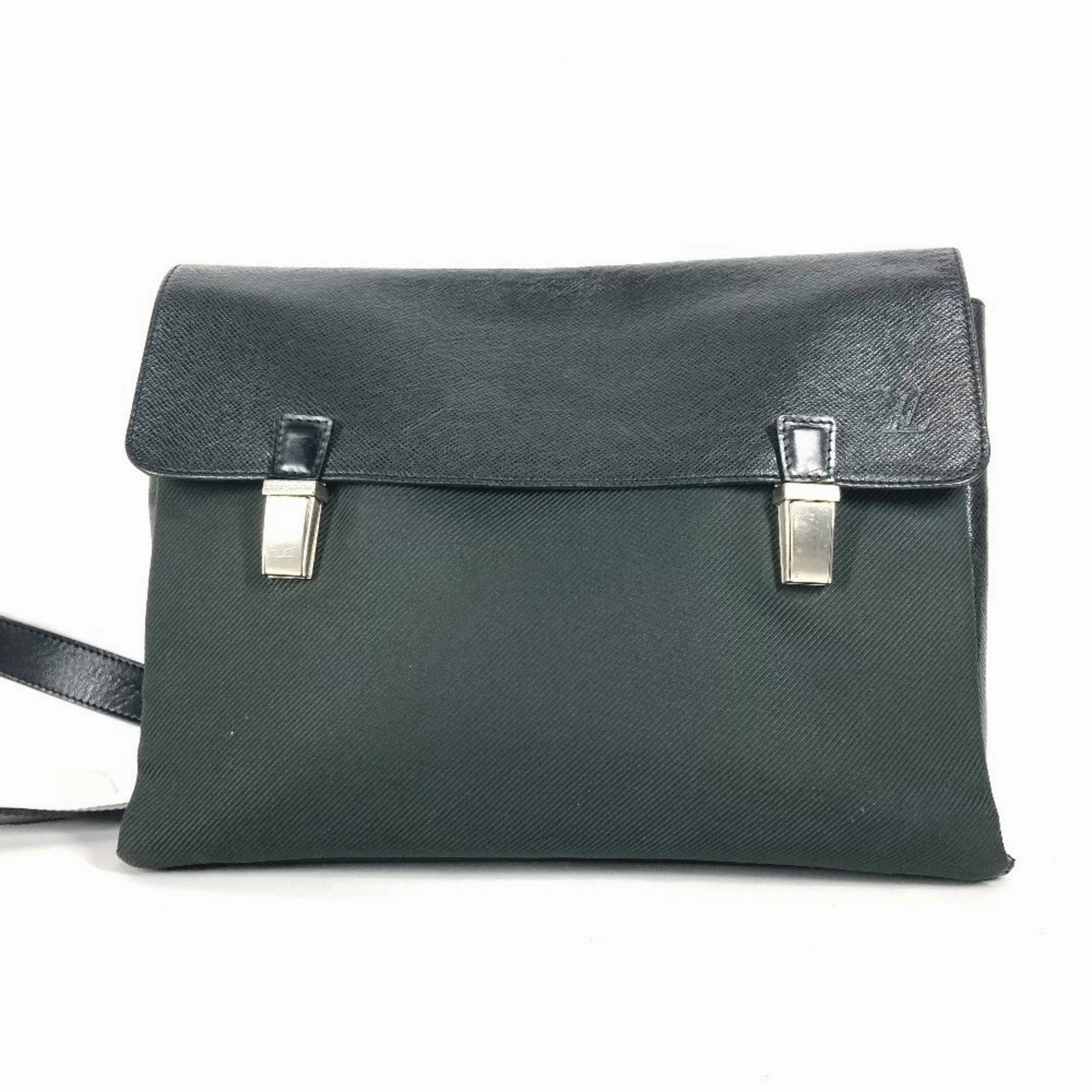 Louis Vuitton Ardoise  Taiga Leather Messenger Bag Shoulder Bag (Pre-Owned)