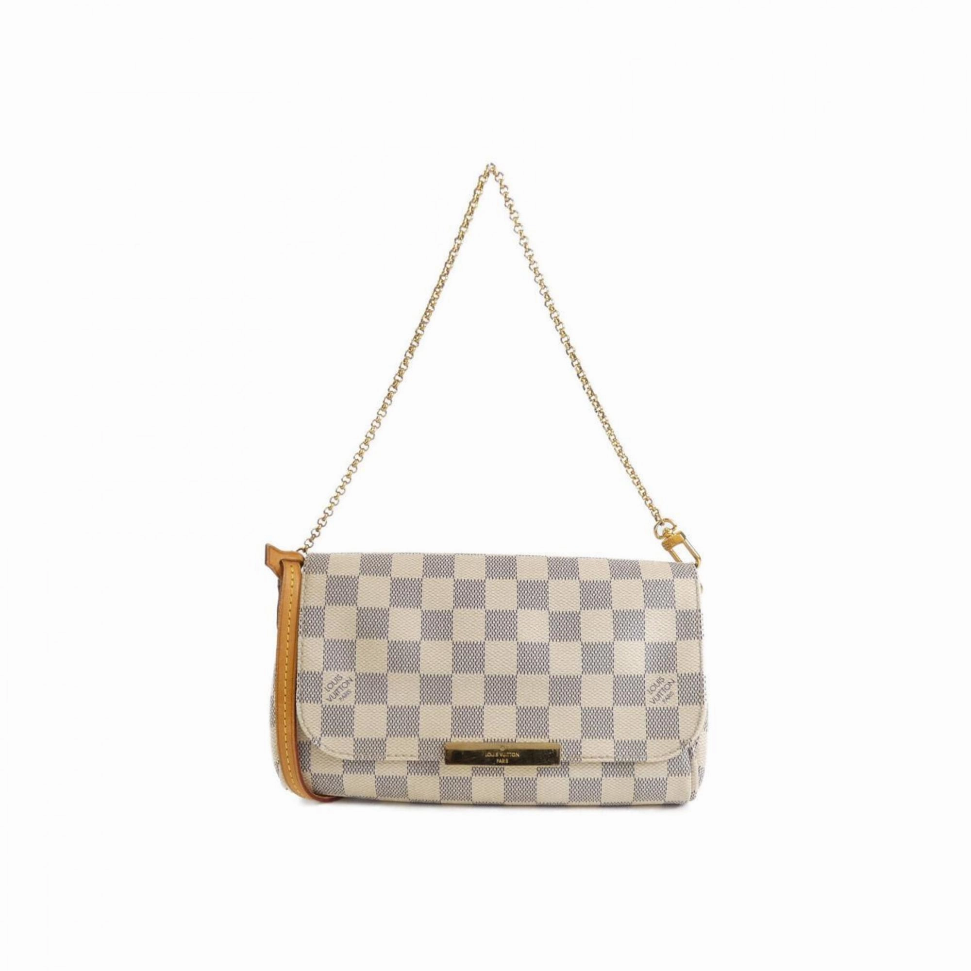 Louis Vuitton Azur ivory Coated Canvas Shoulder Bag (Pre-Owned)