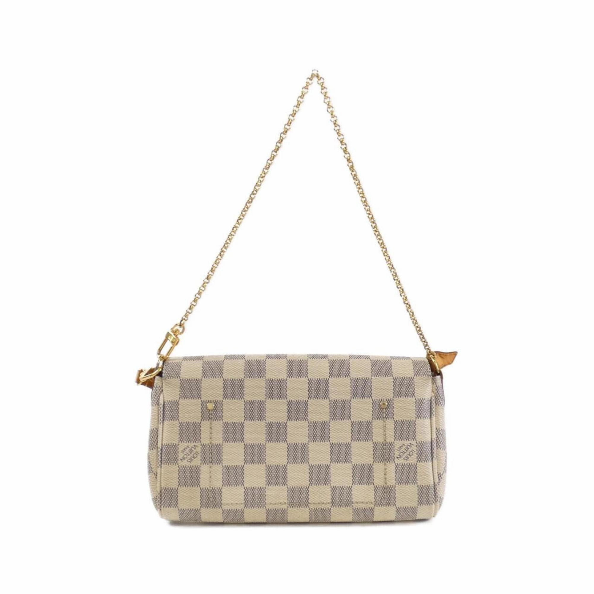 Louis Vuitton Azur ivory Coated Canvas Shoulder Bag (Pre-Owned)