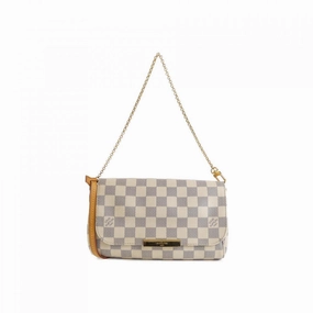 Louis Vuitton Azur ivory Coated Canvas Shoulder Bag (Pre-Owned)