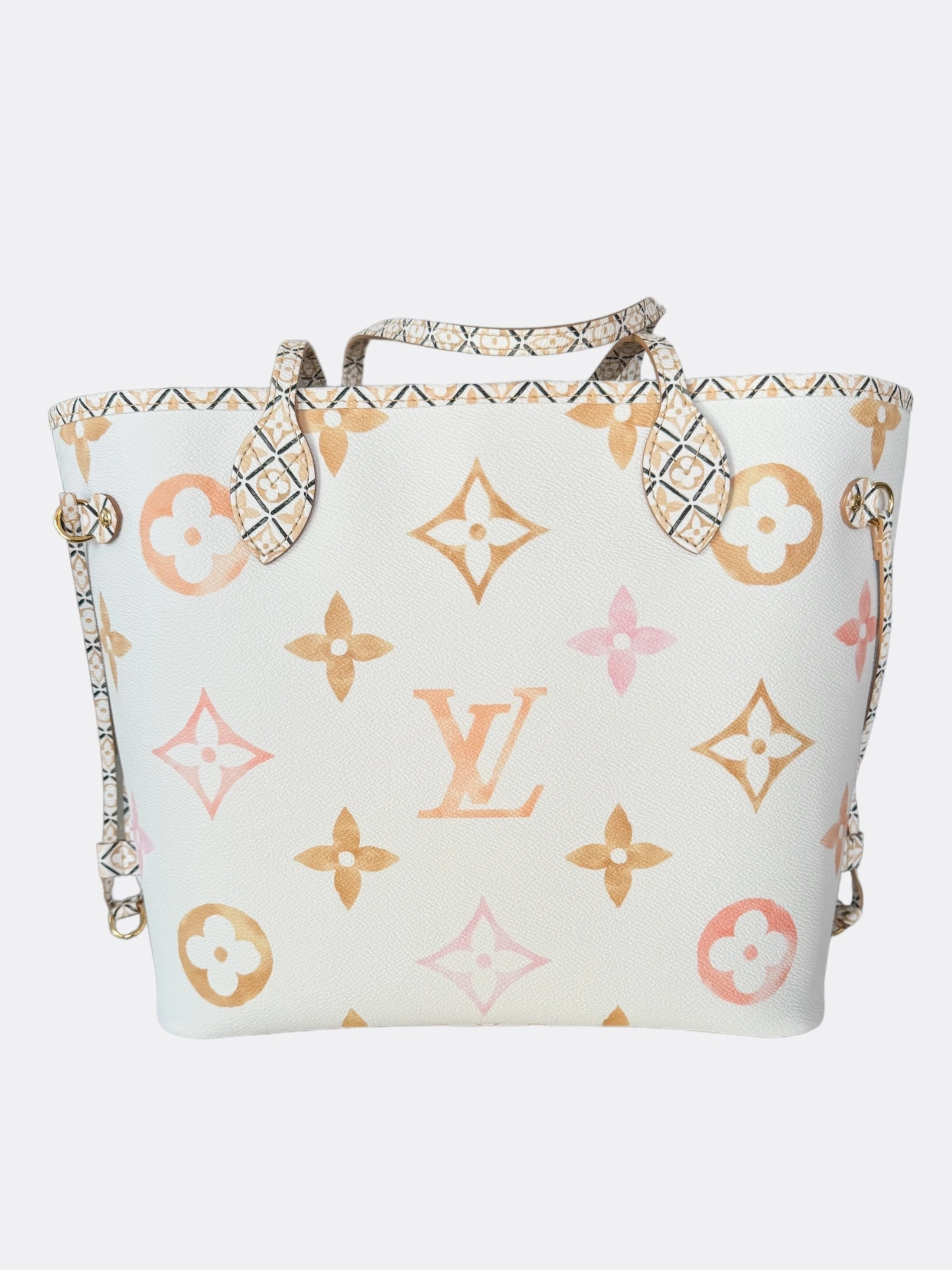Louis Vuitton Beige Crafty Monogram Neverfull MM