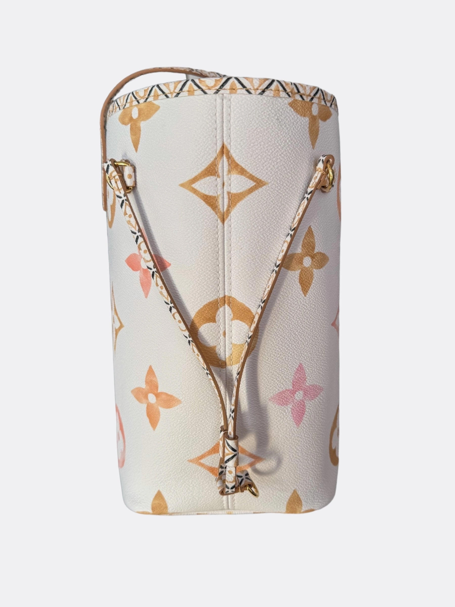 Louis Vuitton Beige Crafty Monogram Neverfull MM