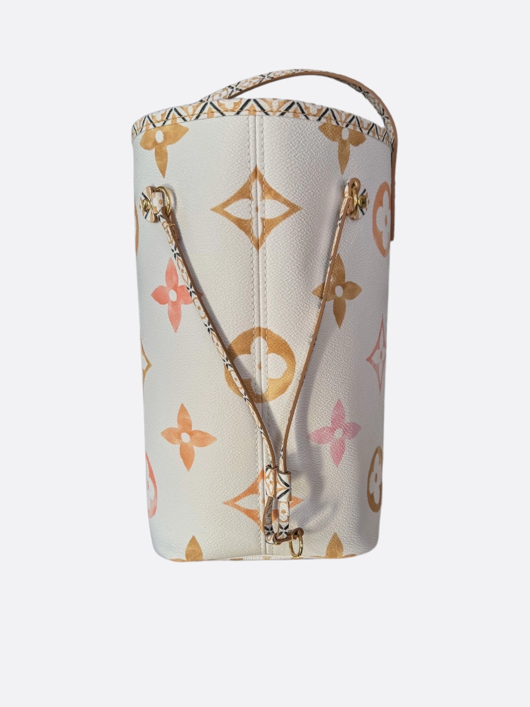 Louis Vuitton Beige Crafty Monogram Neverfull MM