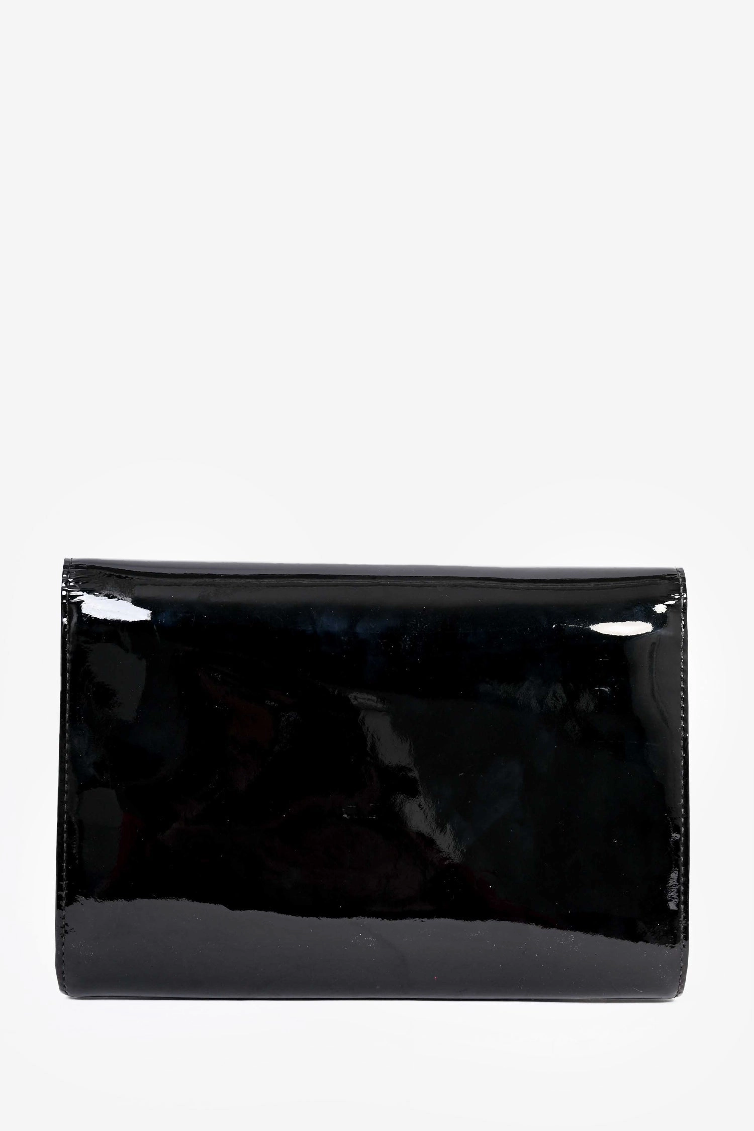 Louis Vuitton Black Patent Leather LV Clutch