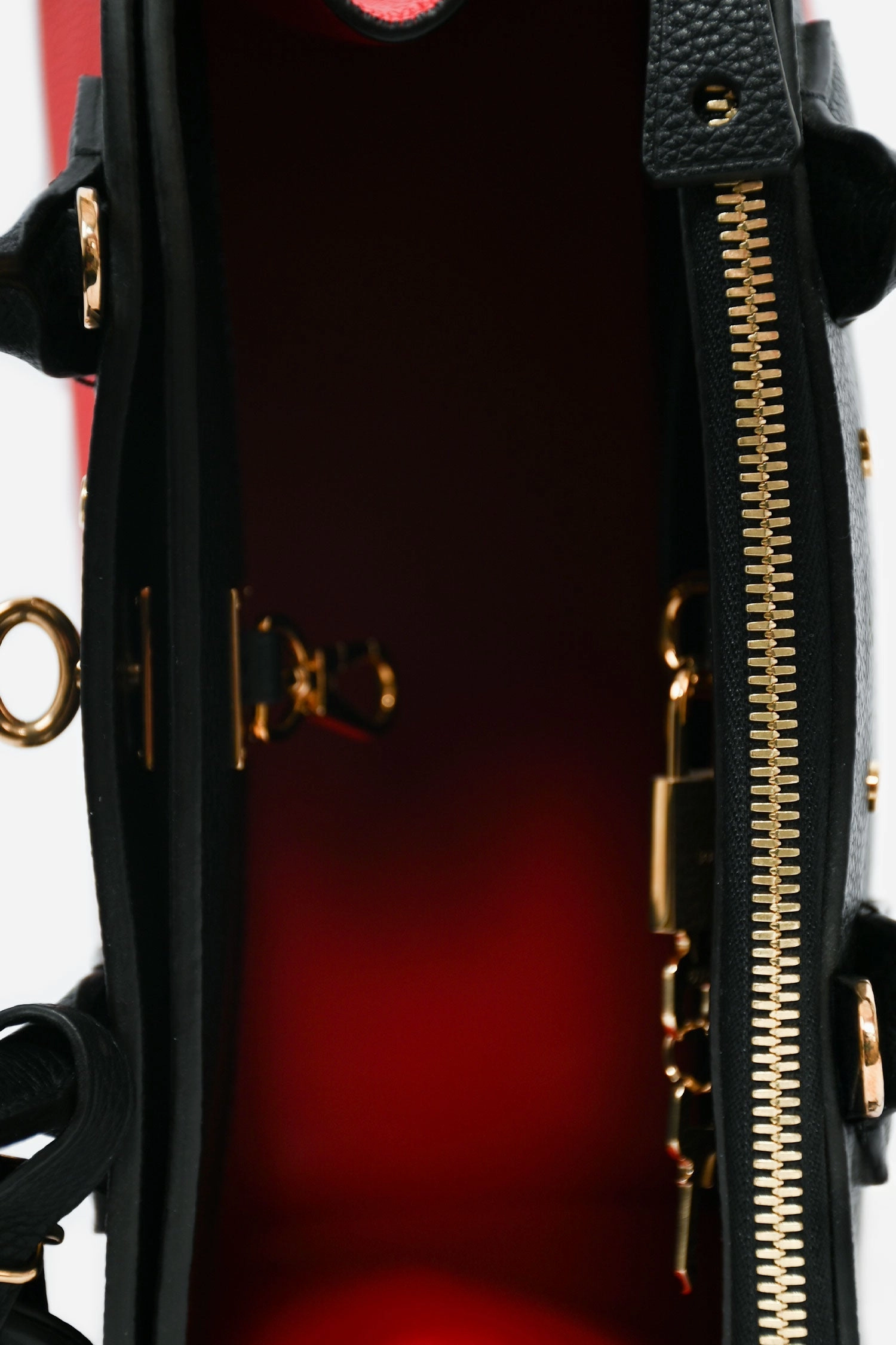 Louis Vuitton Black/Red Leather City Steamer Top Handle