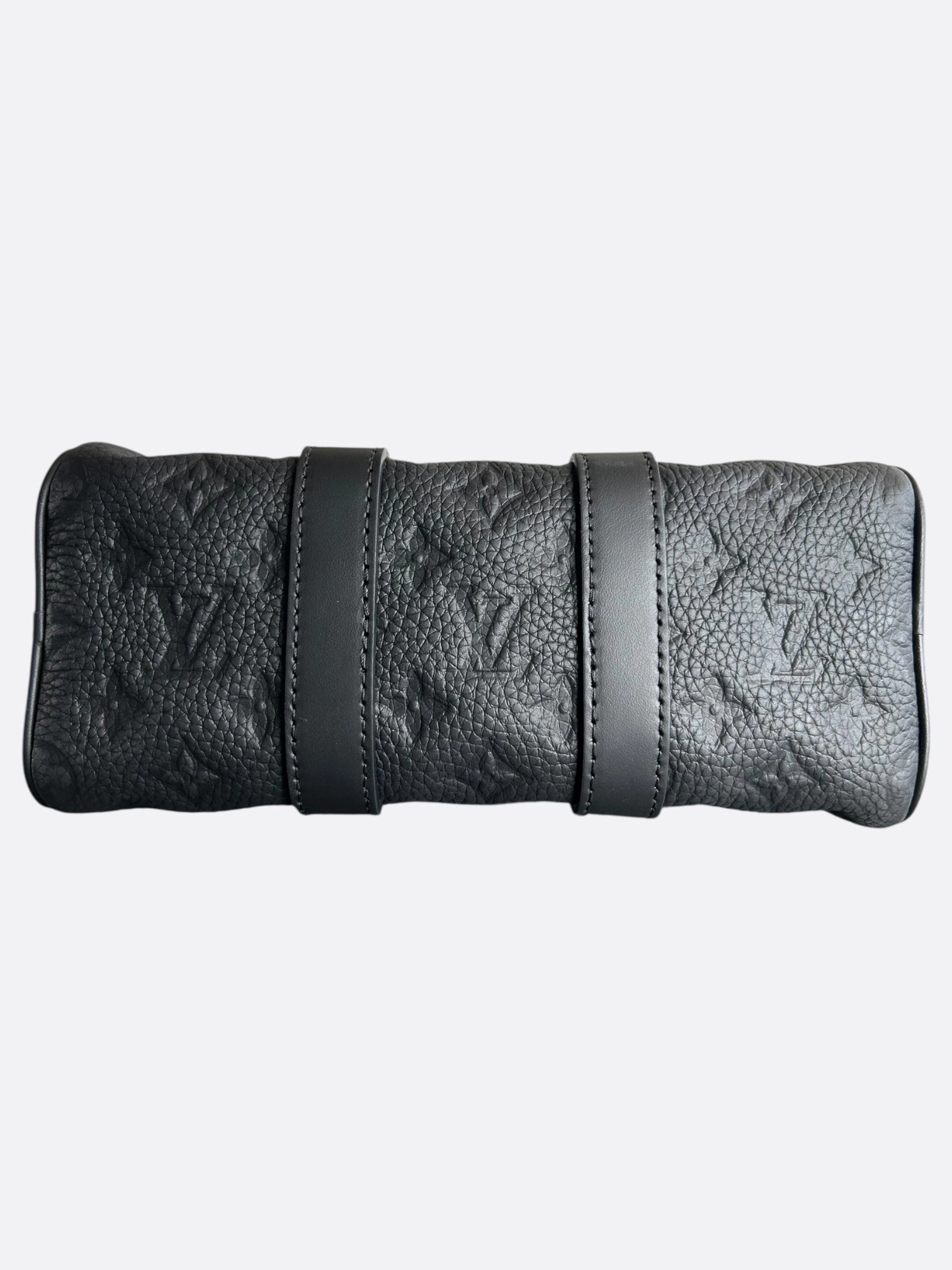 Louis Vuitton Black Taurillon Monogram Keepall 25