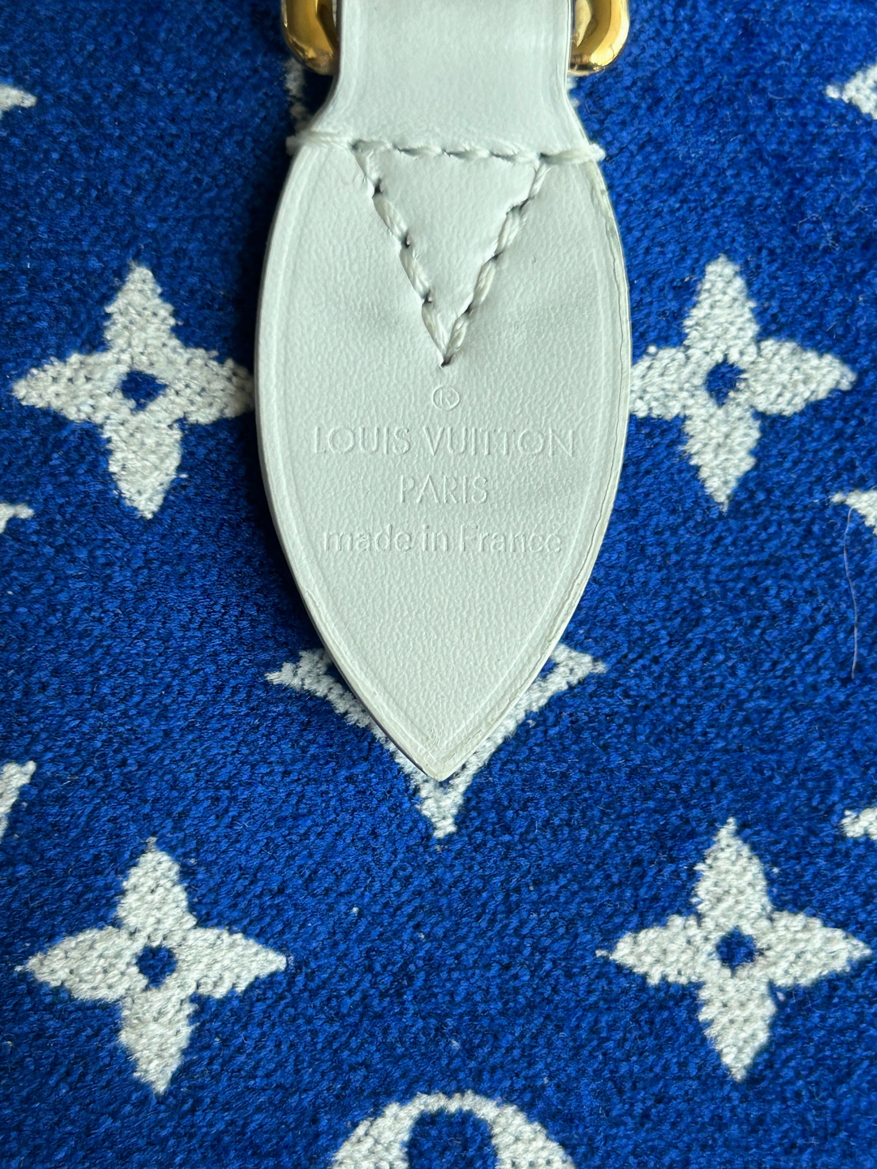 Louis Vuitton Blue & White Tennis Monogram Speedy 20
