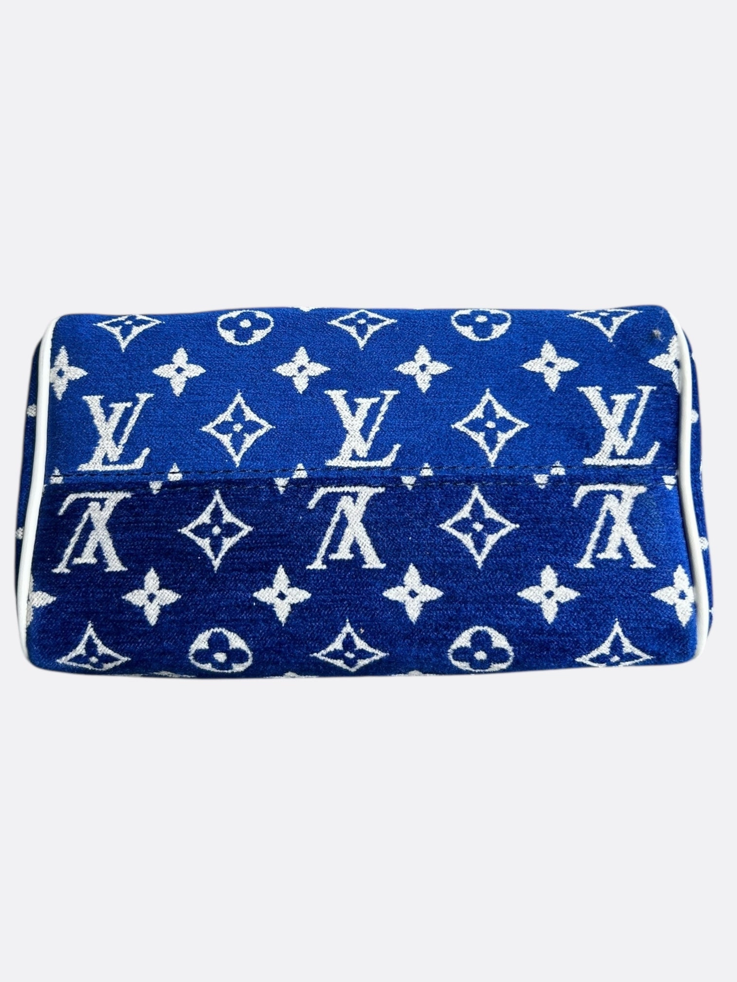 Louis Vuitton Blue & White Tennis Monogram Speedy 20