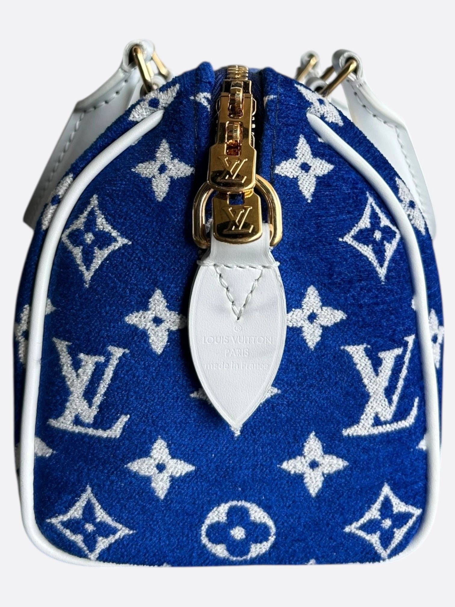 Louis Vuitton Blue & White Tennis Monogram Speedy 20