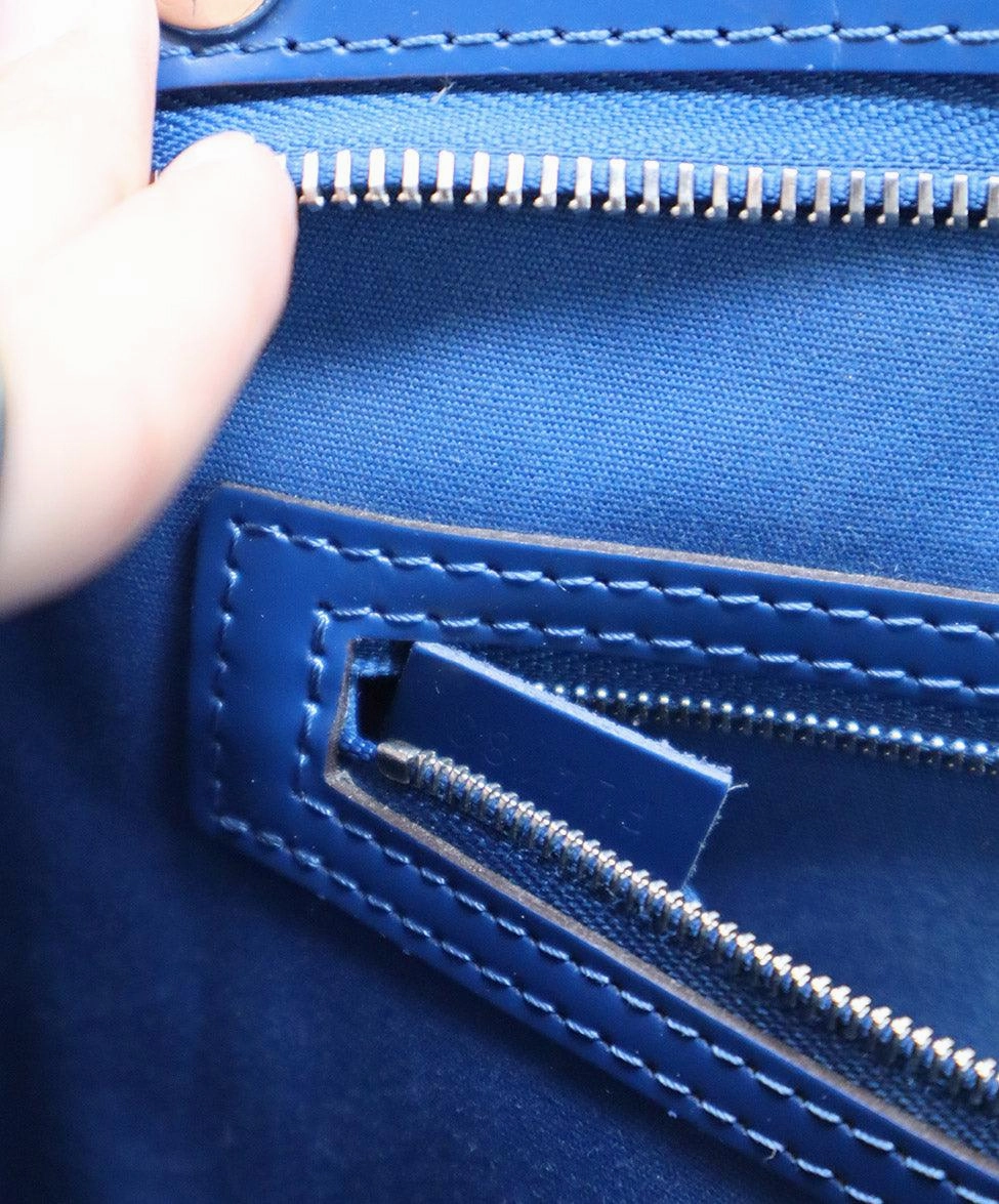 Louis Vuitton Blue Epi Leather Satchel