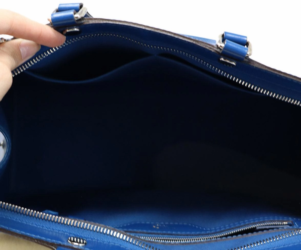 Louis Vuitton Blue Epi Leather Satchel