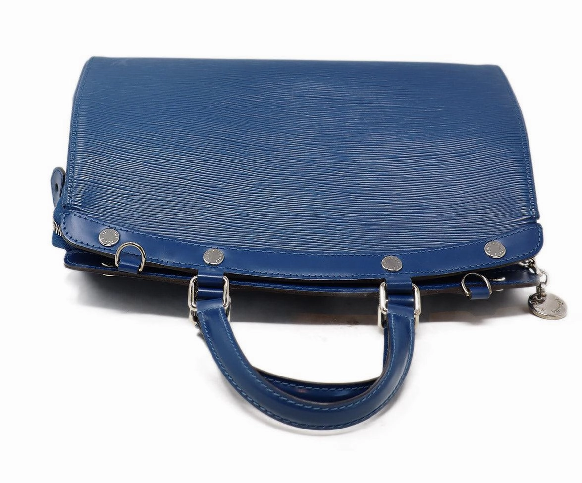 Louis Vuitton Blue Epi Leather Satchel