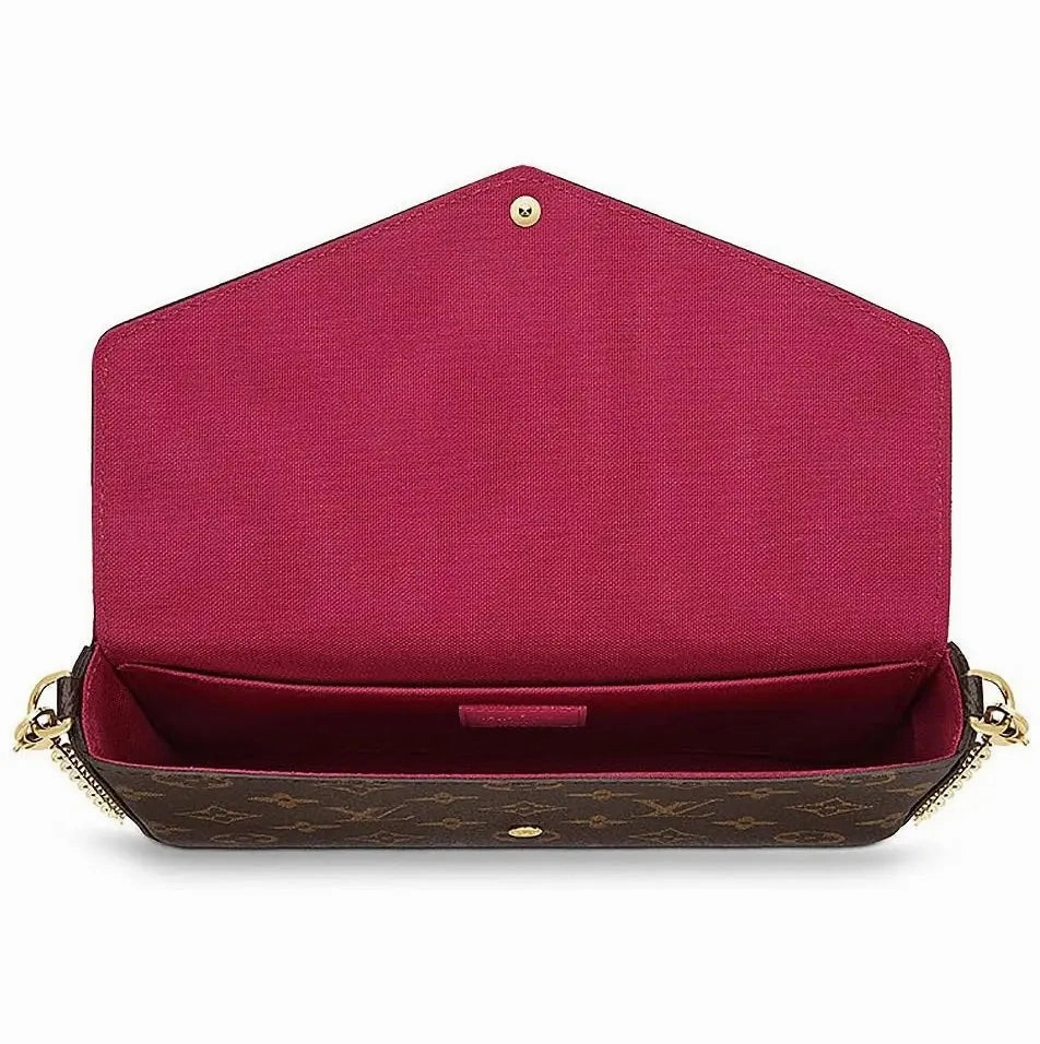 Louis Vuitton (Box Packing) 1969 Monogram Canvas Pochette Felicie Wallets Handbag Clutch Article:M61276