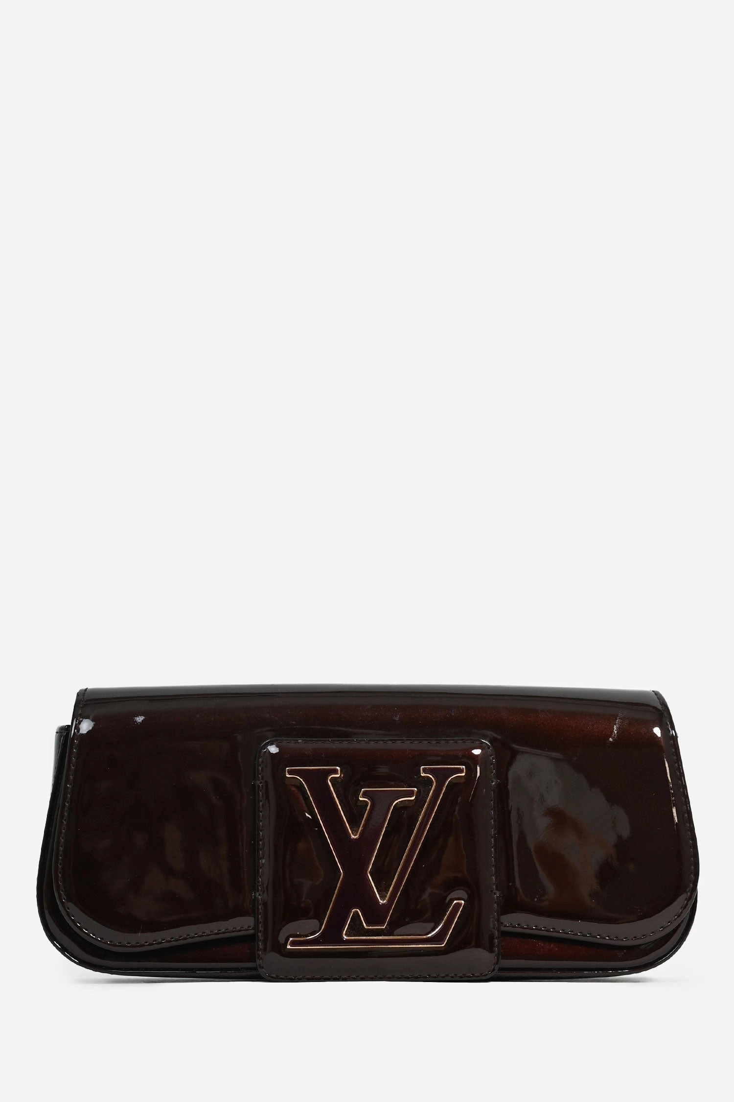 Louis Vuitton Burgundy Patent 'Sobe Clutch