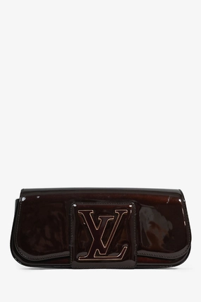 Louis Vuitton Burgundy Patent 'Sobe Clutch