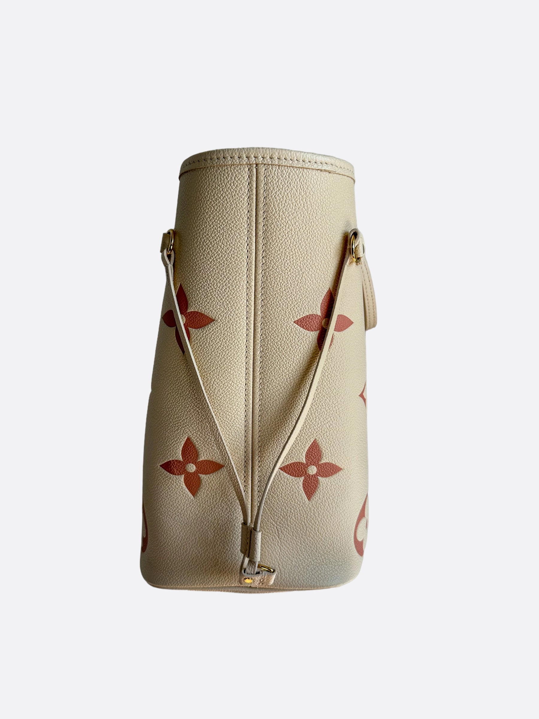 Louis Vuitton Creme & Dusty Rose Monogram Empreinte Neverfull MM