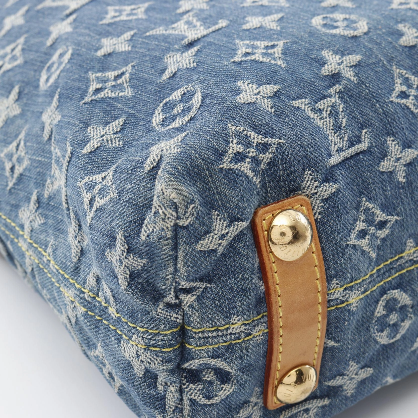 Louis Vuitton Monogram Denim Leather Bag GM