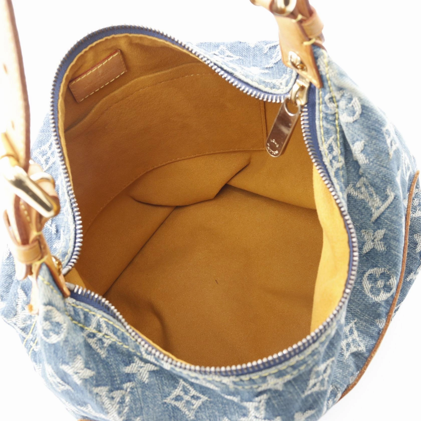 Louis Vuitton Monogram Denim Leather Bag GM