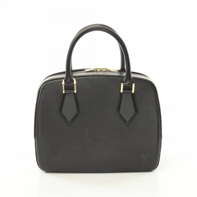 Louis Vuitton Noir Leather Handbag (Pre-Owned)