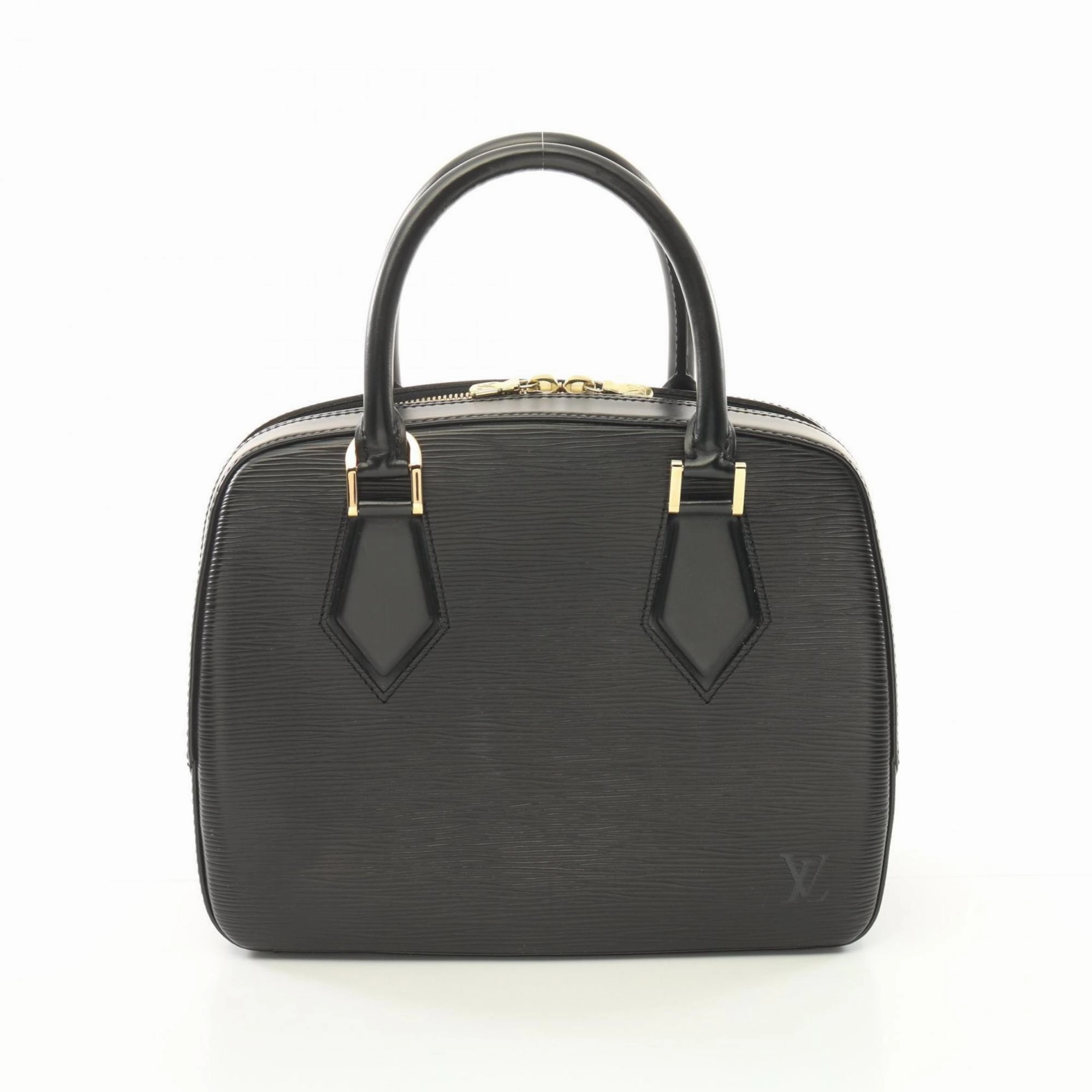 Louis Vuitton Noir Leather Handbag (Pre-Owned)