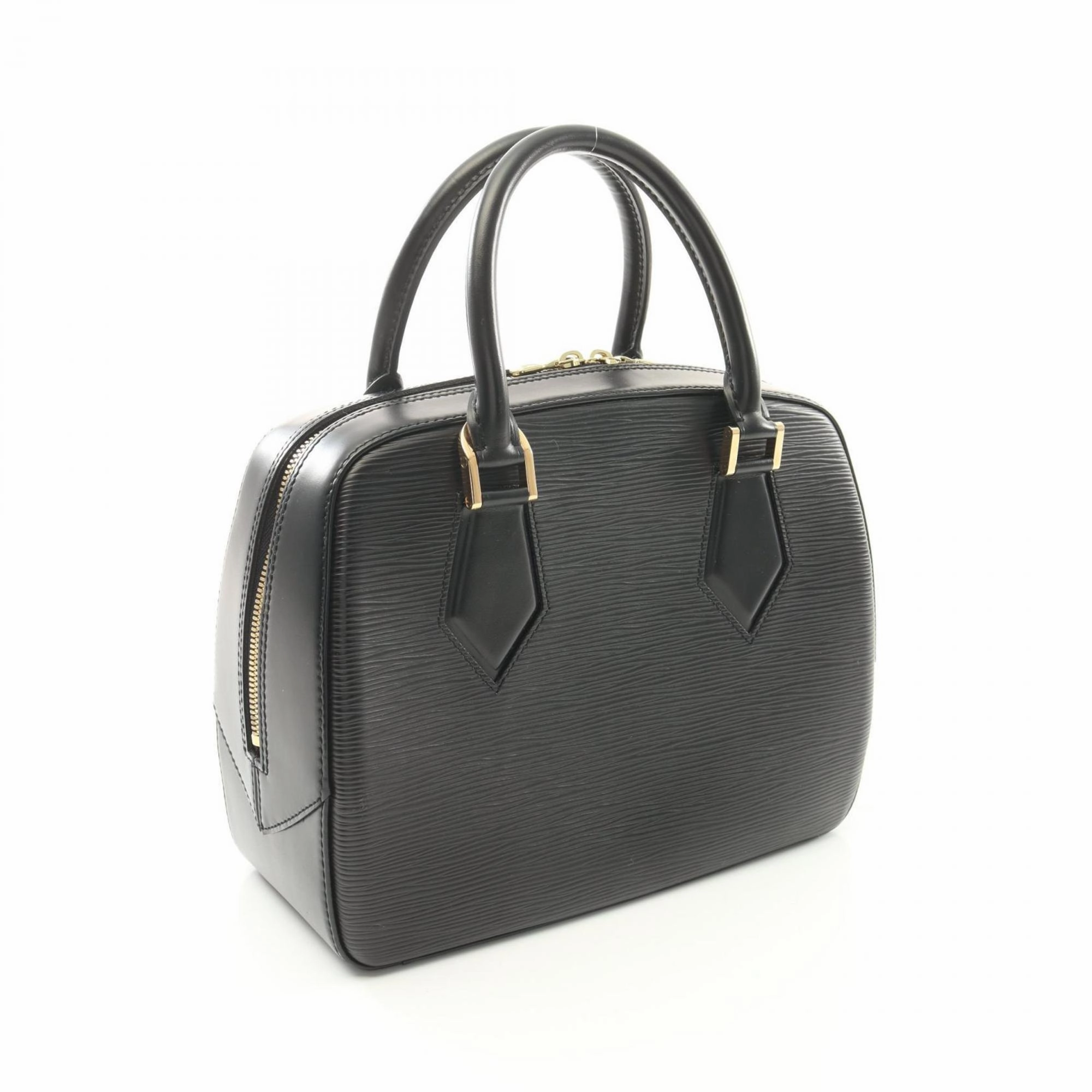 Louis Vuitton Noir Leather Handbag (Pre-Owned)