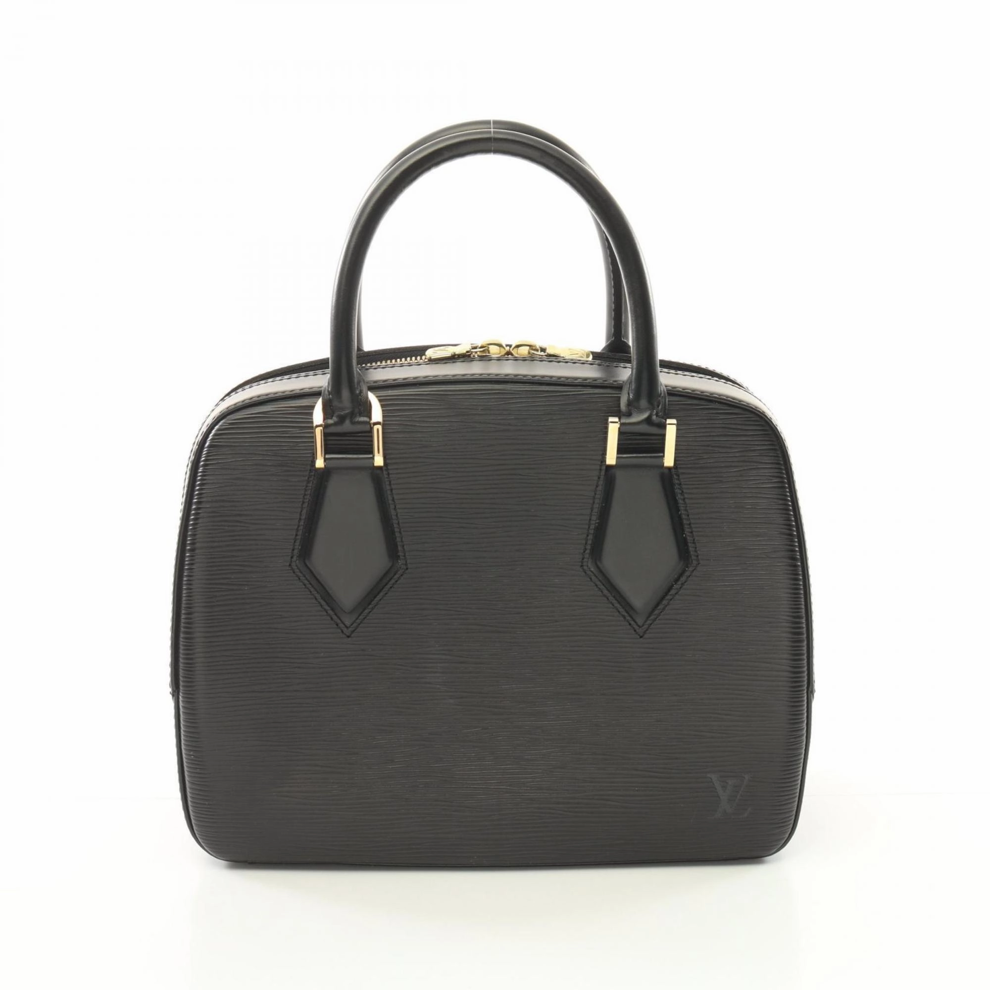 Louis Vuitton Noir Leather Handbag (Pre-Owned)