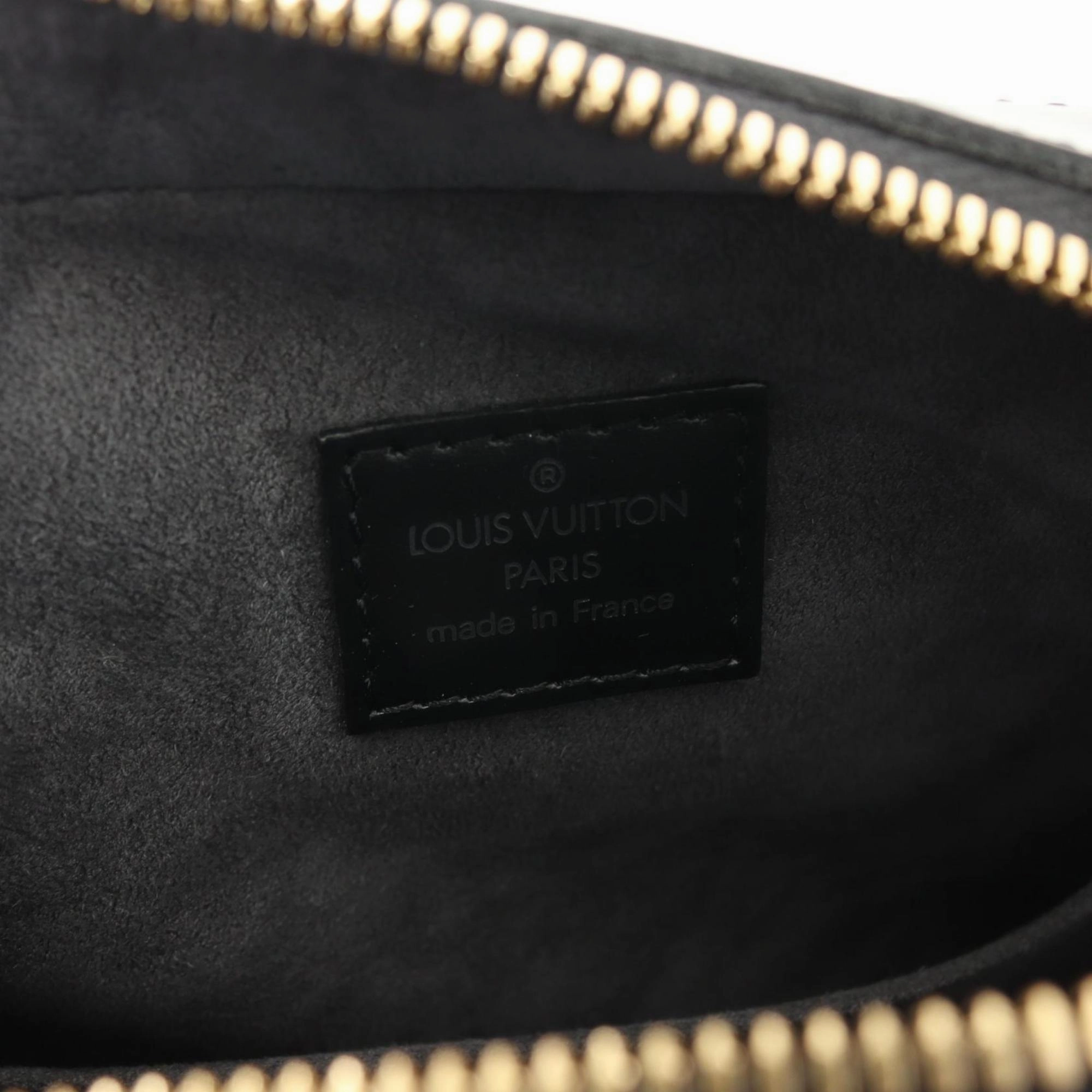Louis Vuitton Noir Leather Handbag (Pre-Owned)