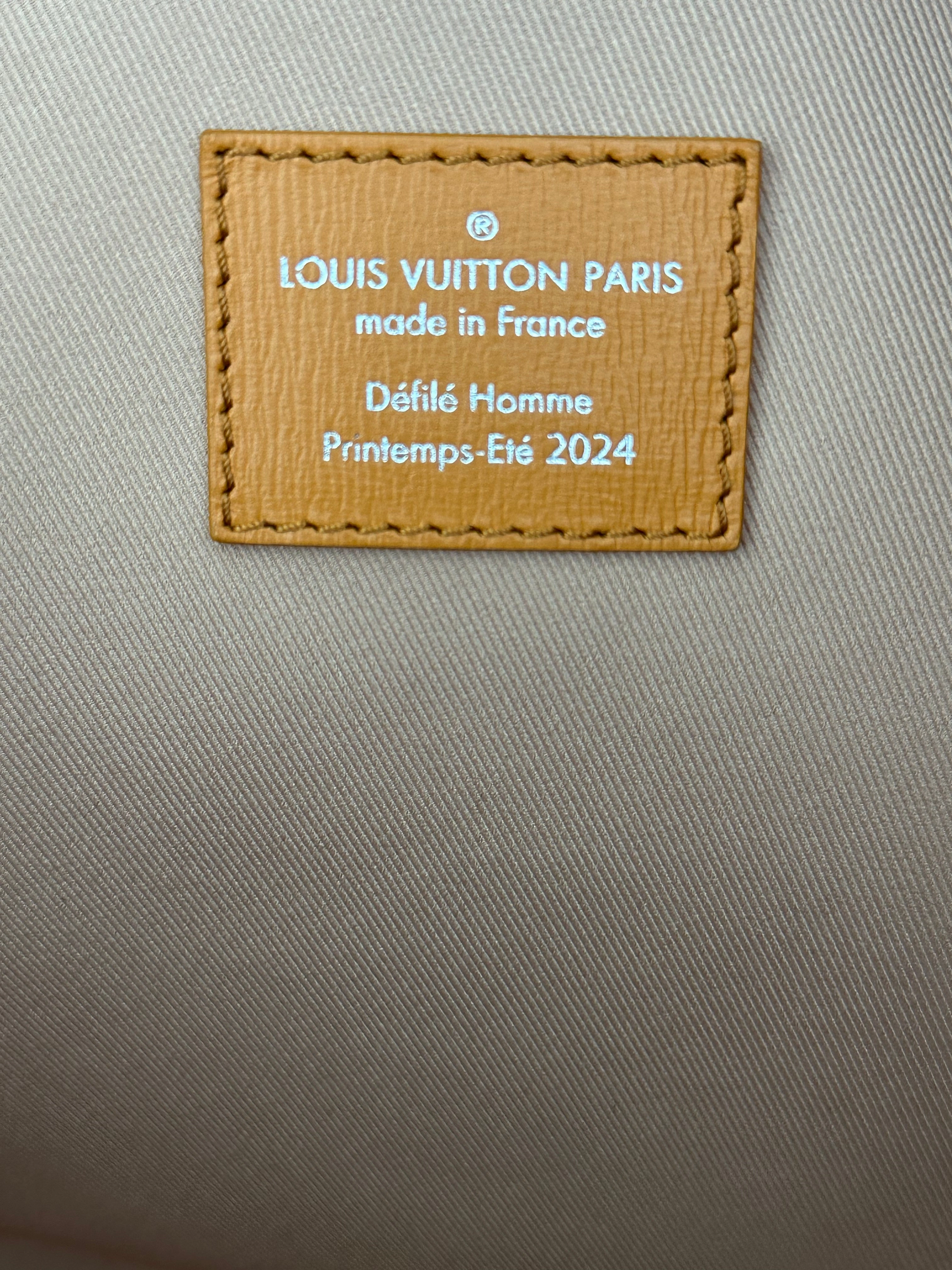 Louis Vuitton Orange Leather Shopper Tote