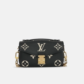 Louis Vuitton Pochette Metis East / West - Black/Beige Bicolor Monogram Empreinte Leather GHW