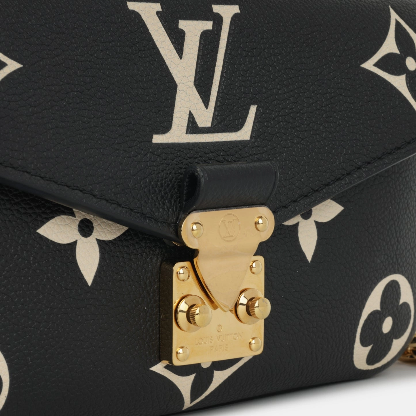 Louis Vuitton Pochette Metis East / West - Black/Beige Bicolor Monogram Empreinte Leather GHW