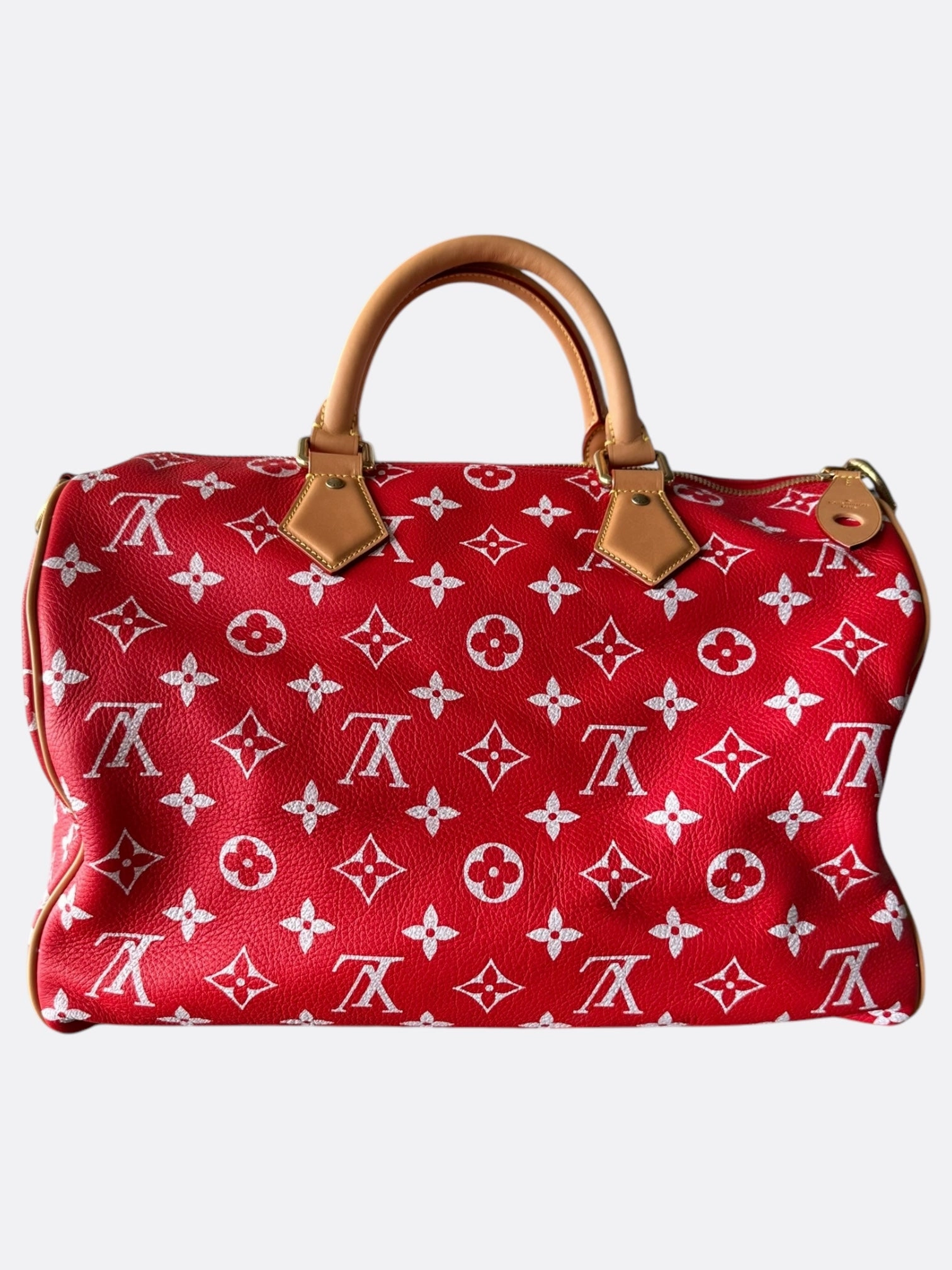 Louis Vuitton Red & White Monogram P9 Speedy 40