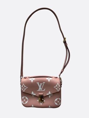 Louis Vuitton Rose & White Monogram Pochette Mtis