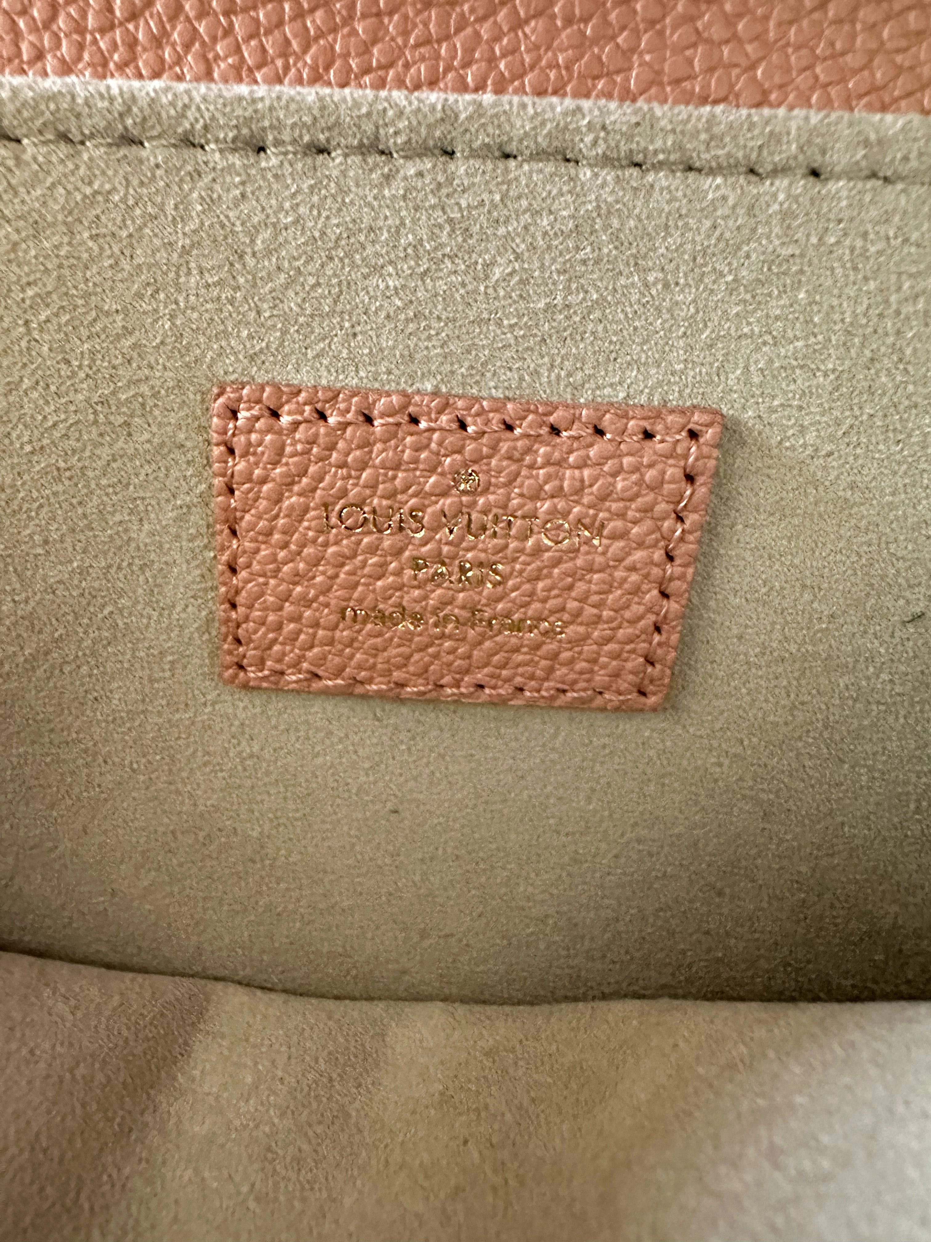 Louis Vuitton Rose & White Monogram Pochette Mtis