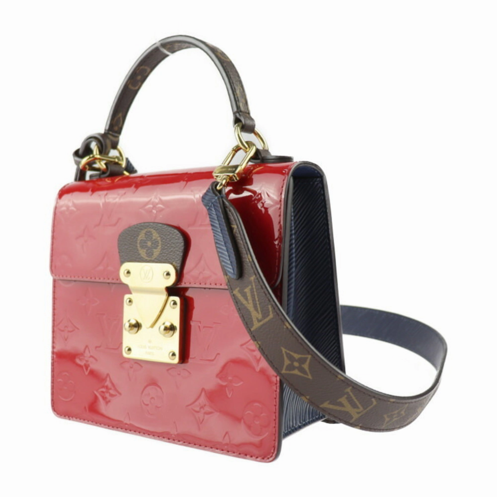 Louis Vuitton Spring Street Patent Leather Shoulder Bag (Pre-Owned)