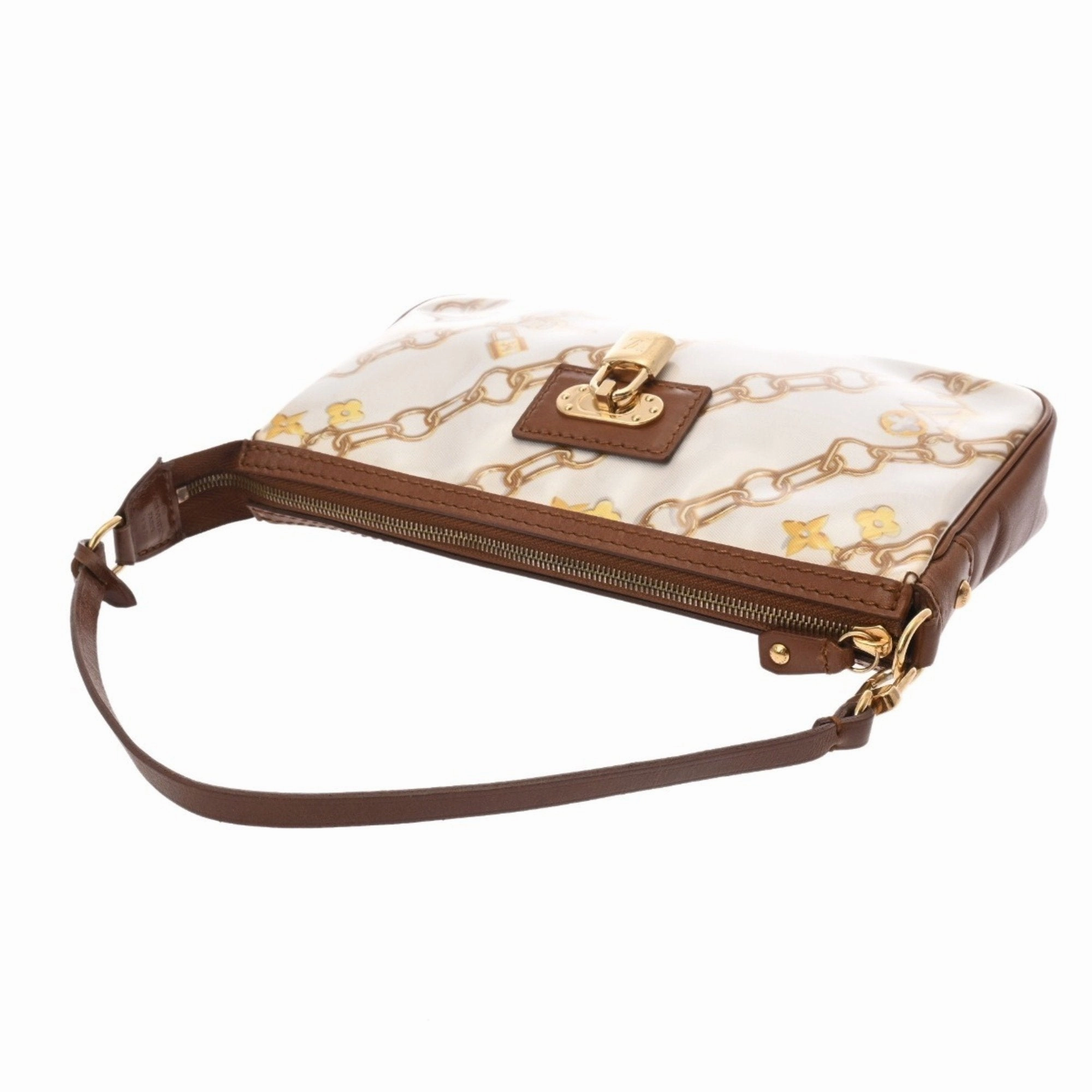 Louis Vuitton  Vinyl Leather Pouch Shoulder Bag (Pre-Owned)