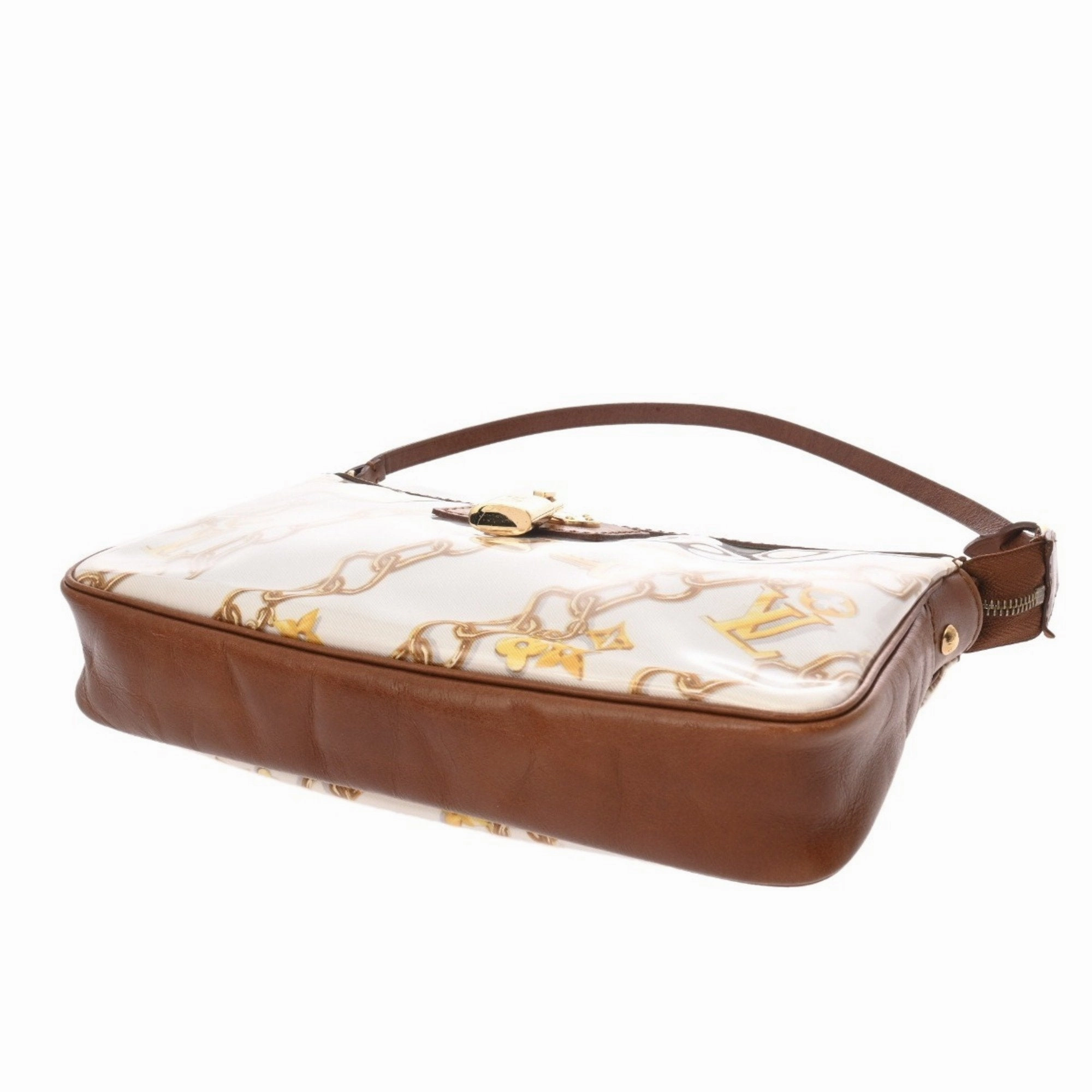 Louis Vuitton  Vinyl Leather Pouch Shoulder Bag (Pre-Owned)