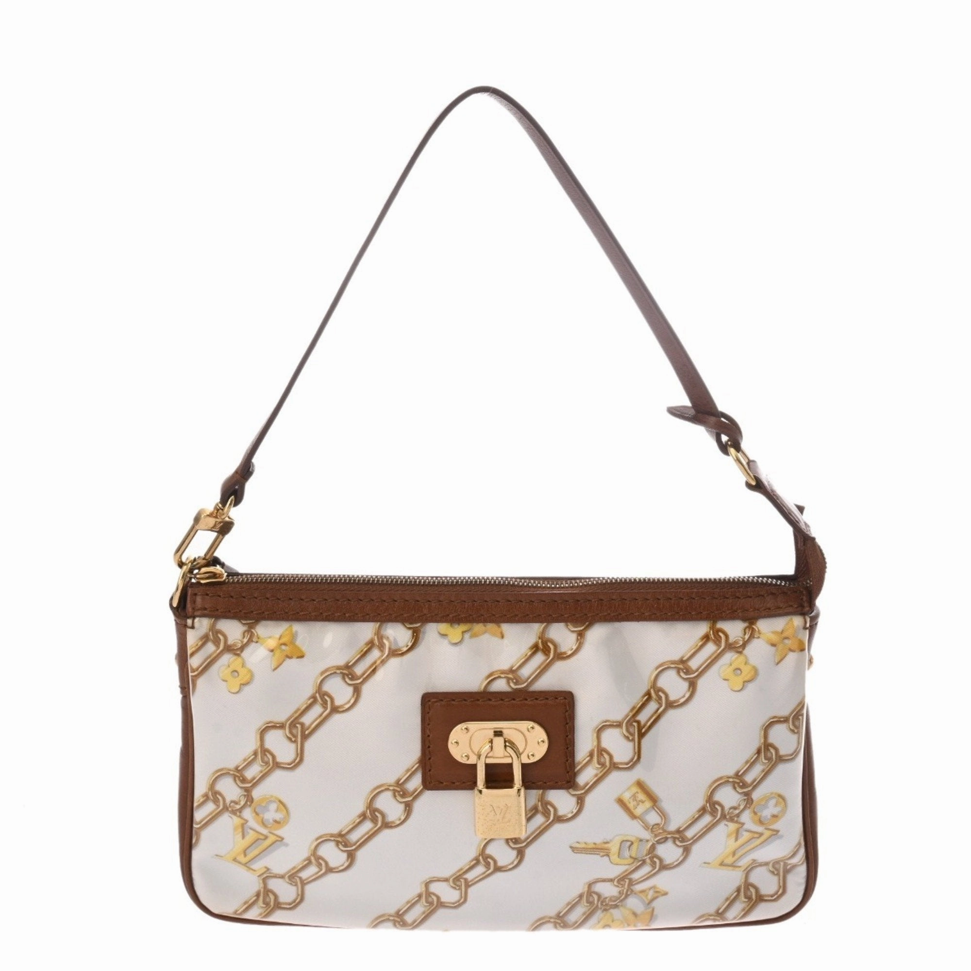 Louis Vuitton  Vinyl Leather Pouch Shoulder Bag (Pre-Owned)