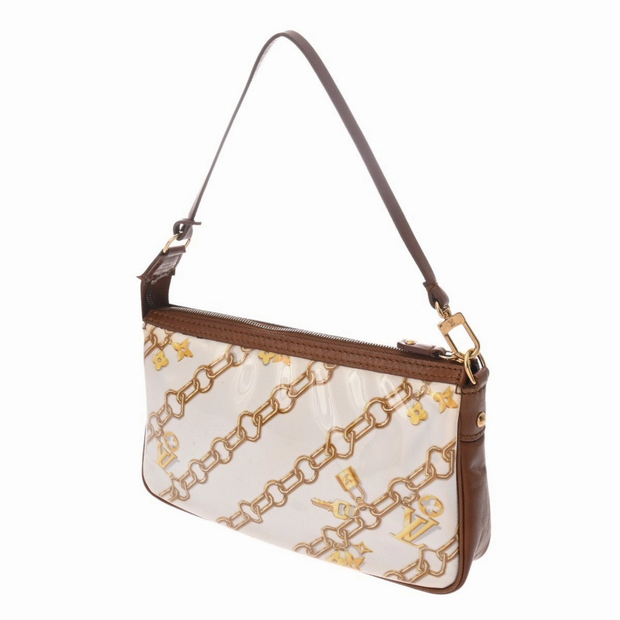 Louis Vuitton  Vinyl Leather Pouch Shoulder Bag (Pre-Owned)