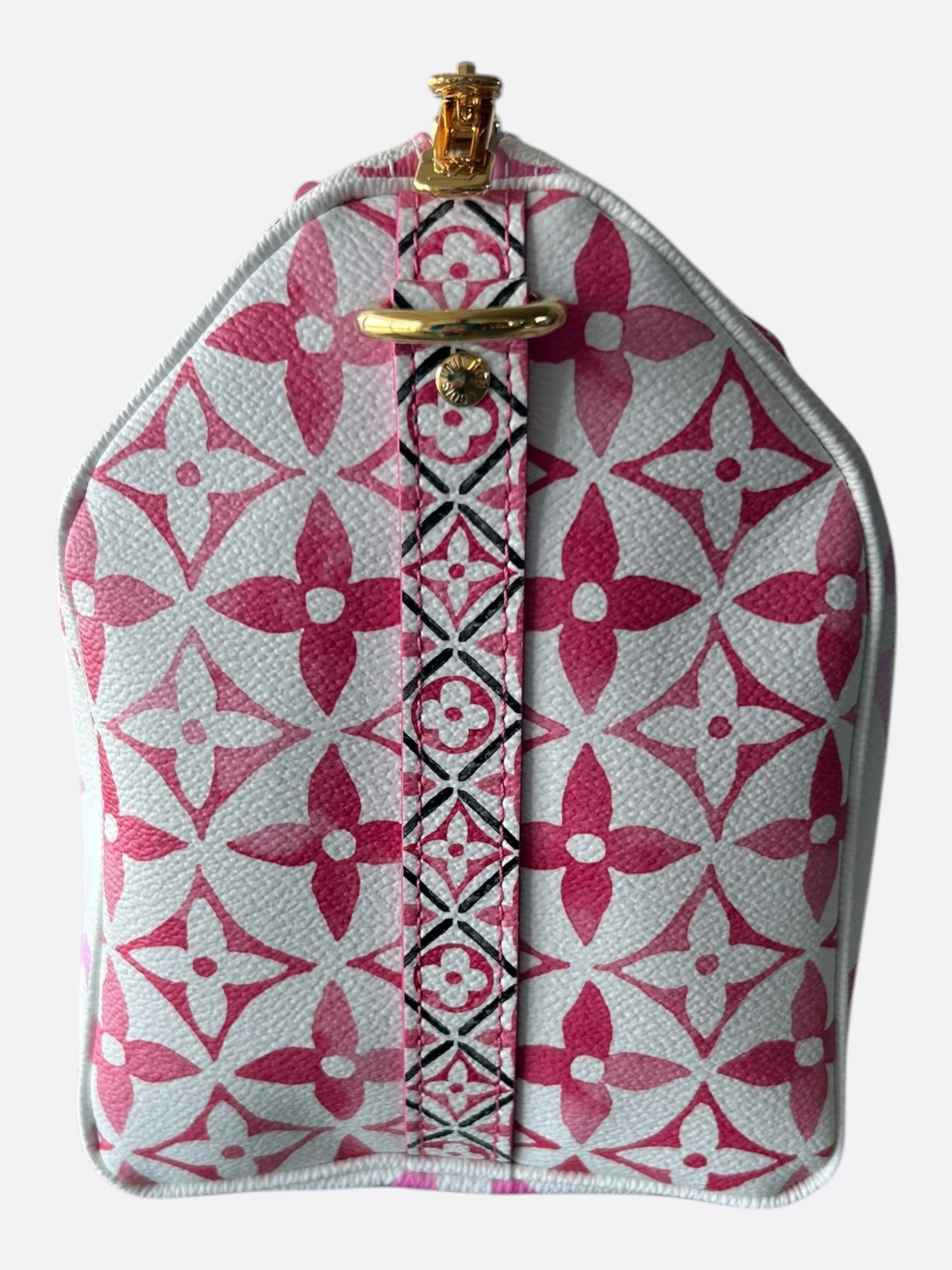 Louis Vuitton White & Pink Escale By The Pool Monogram Speedy 25