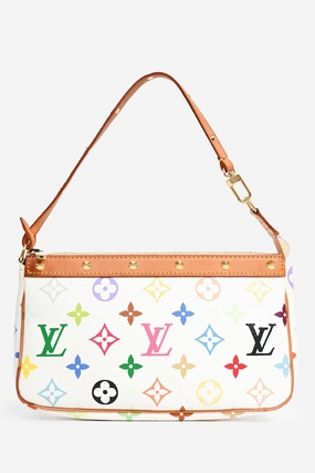 Louis Vuitton x Takashi Murakami 2003 White/Multicolour Monogram Pochette