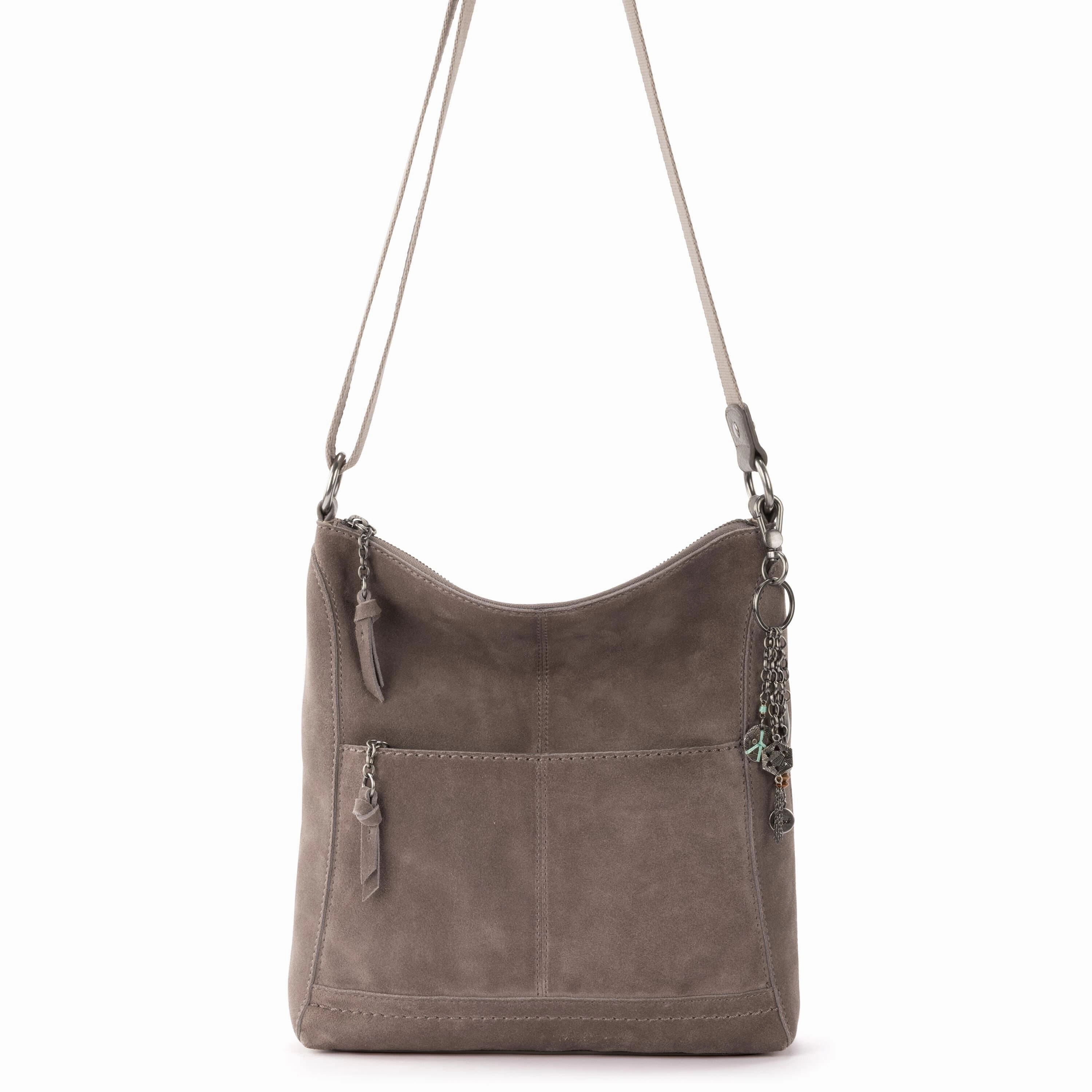 Lucia Crossbody - Leather - Mushroom Suede