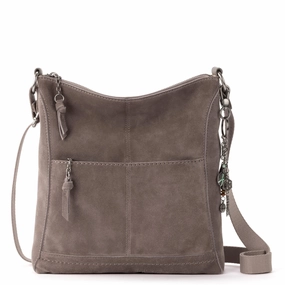 Lucia Crossbody - Leather - Mushroom Suede