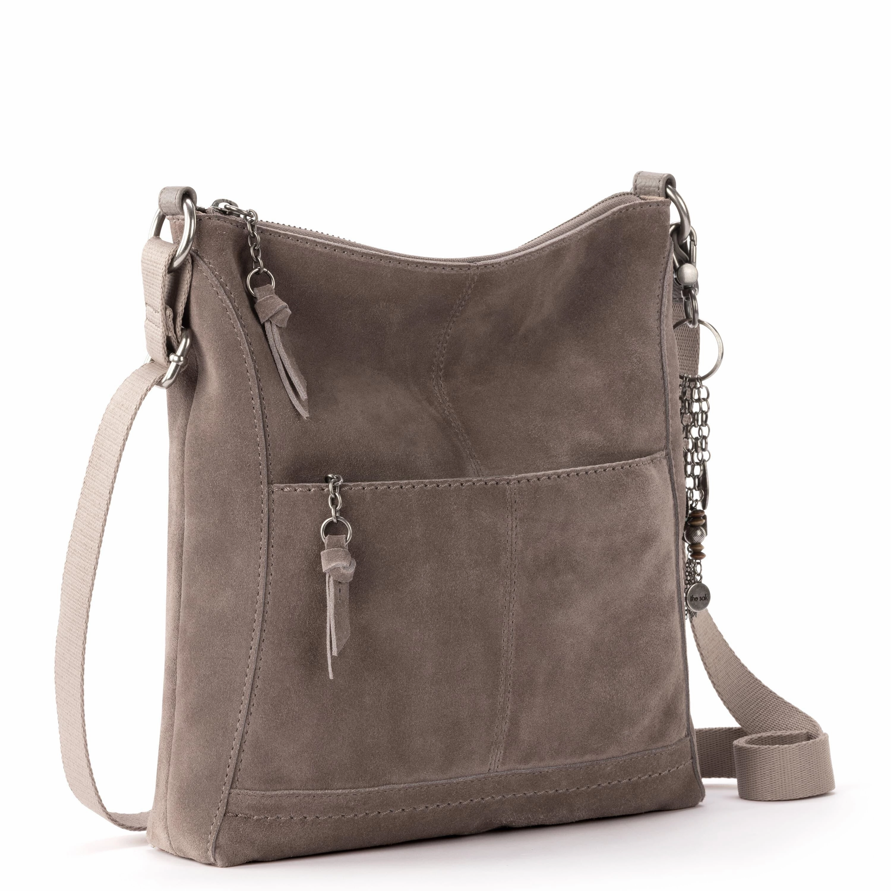 Lucia Crossbody - Leather - Mushroom Suede