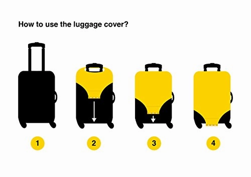 Luggage Cover Cartoon Dachshunds Suitcase Protector Travel Luggage 18-32 Inch