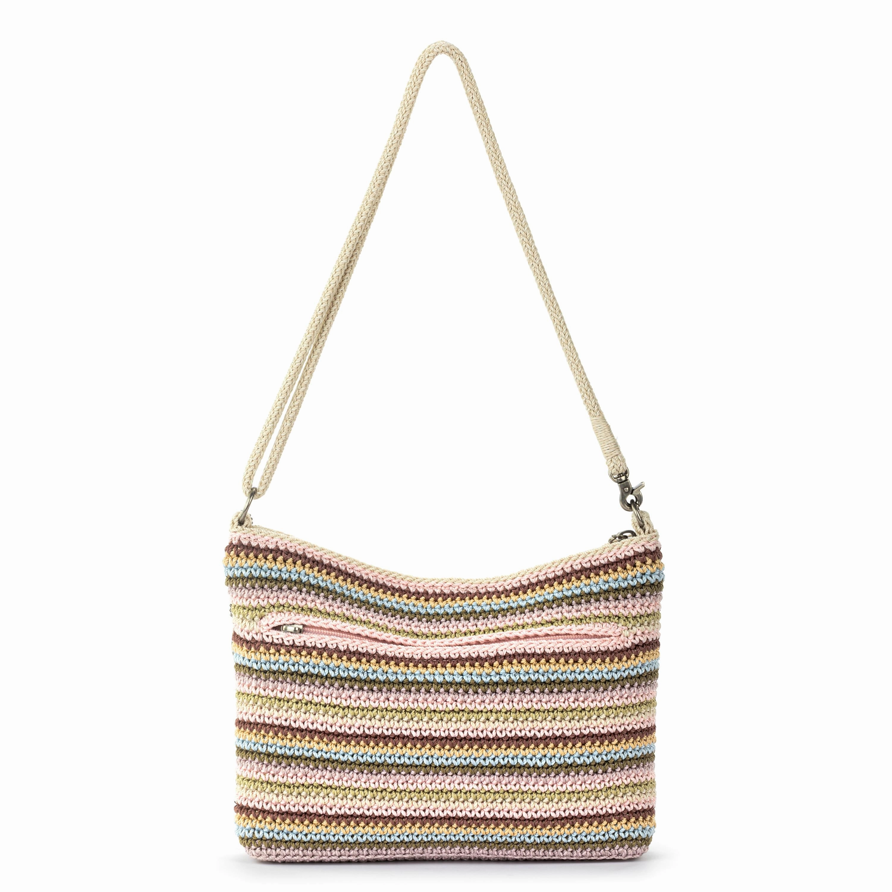 Lumi Crossbody - Hand Crochet - Pink Multi Stripe