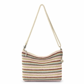 Lumi Crossbody - Hand Crochet - Pink Multi Stripe