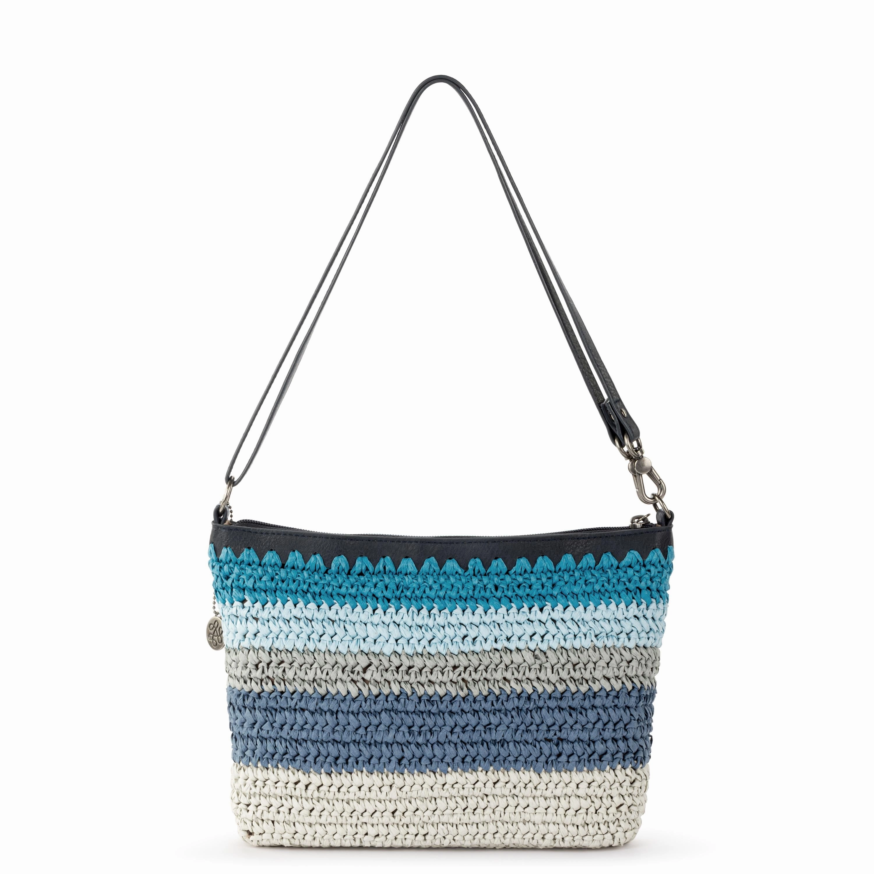 Lumi Crossbody - Straw - Ocean Stripe