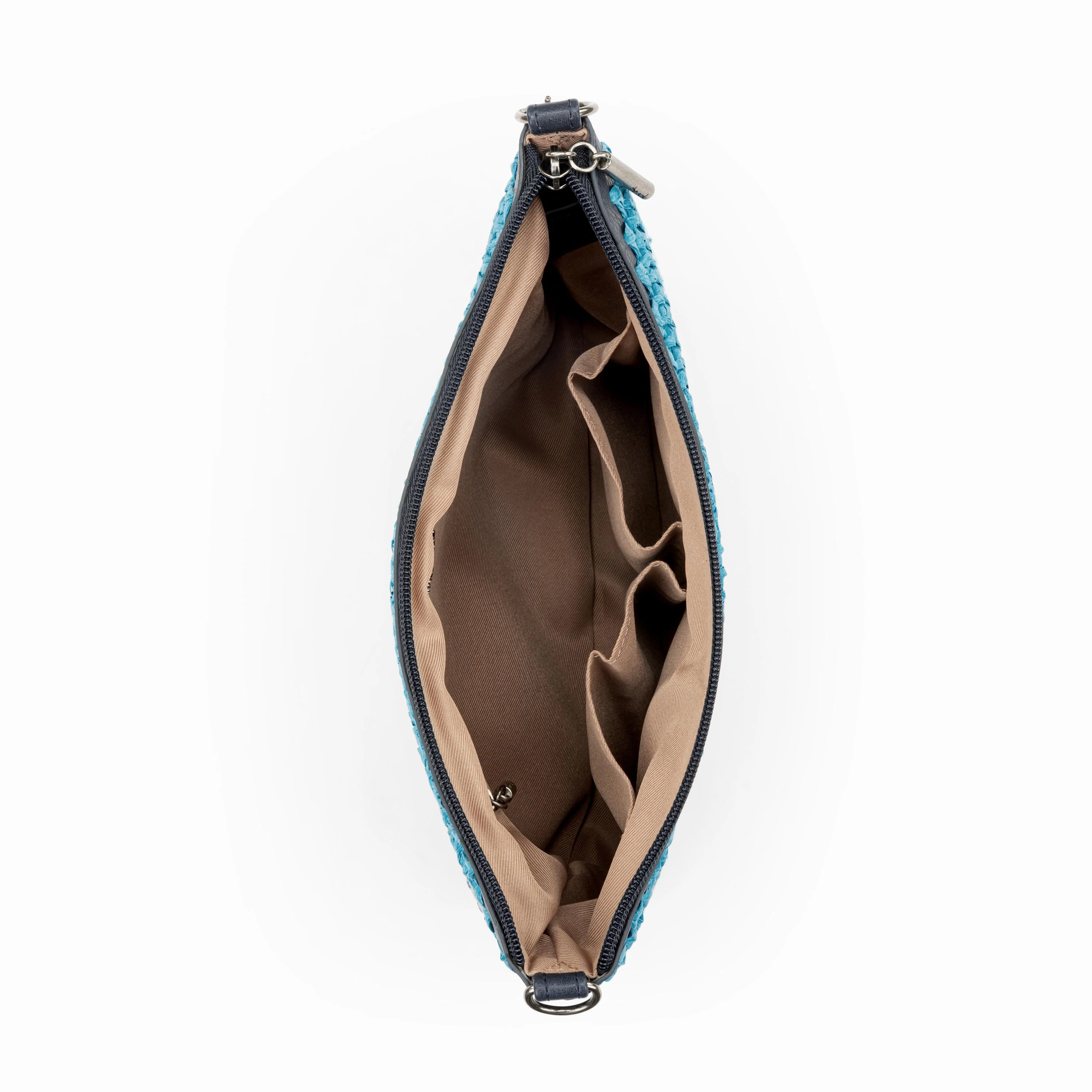 Lumi Crossbody - Straw - Ocean Stripe