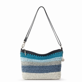 Lumi Crossbody - Straw - Ocean Stripe